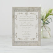 Goddess Juno Symbol for Marriage Marble Invitation Kaart (Staand voorkant)