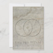 Goddess Juno Symbol for Marriage Marble Invitation Kaart (Achterkant)