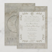 Goddess Juno Symbol for Marriage Marble Invitation Kaart (Voorkant / Achterkant)