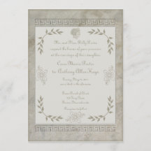 Goddess Juno Symbol for Marriage Marble Invitation