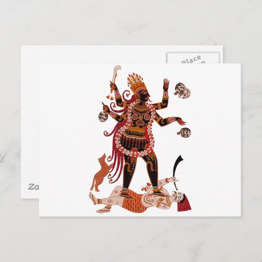 Goddess Kali Briefkaart (Voorkant / Achterkant)