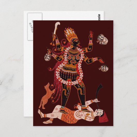 Goddess Kali briefkaarten (Voorkant / Achterkant)