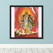 Goddess Kali Canvas Print (Insitu (Houten vloer))