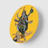Goddess Kali Wall Clock Ronde Klok (Hoek)