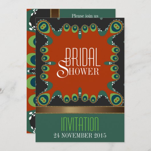 Goddess Kerstballer Shower - uitnodiging (Voorkant / Achterkant)