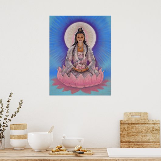 Goddess Kuan Yin Art Poster (Keuken)