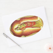 Goddess Kuan Yin's Lotus Ovale Sticker (Envelop)