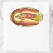 Goddess Kuan Yin's Lotus Ovale Sticker (Tas)