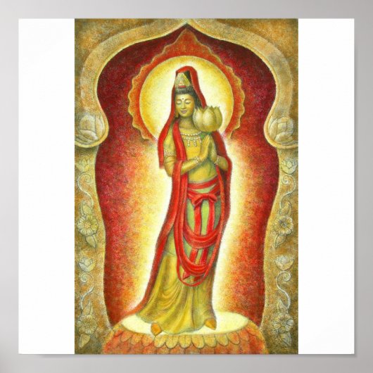 Goddess Kuan Yin's Lotus Poster (Voorkant)