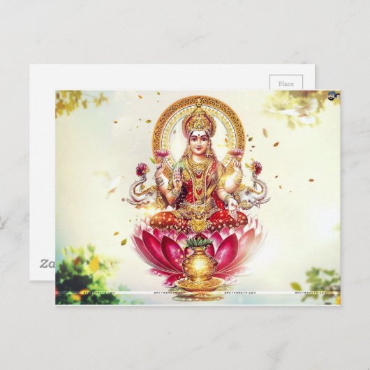 GODDESS LAKSHMI BRIEFKAART (Voorkant / Achterkant)