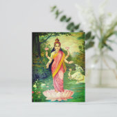 Goddess Lakshmi Briefkaart (Staand voorkant)