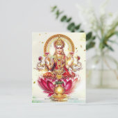 GODDESS LAKSHMI BRIEFKAART (Staand voorkant)
