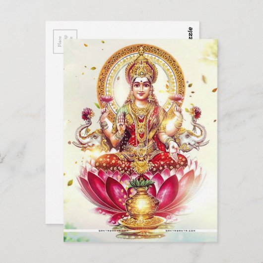 GODDESS LAKSHMI BRIEFKAART (Voorkant / Achterkant)