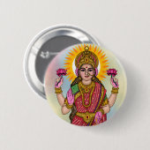 Goddess Lakshmi Button (Voorkant /achterkant)