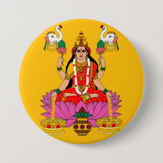 Goddess Lakshmi Button (Voorkant)