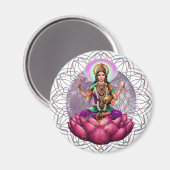 Goddess Lakshmi mandala Magneet (Voorkant / Achterkant)