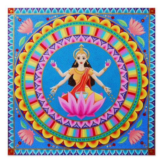 Goddess Lakshmi Mandala Poster (Voorkant)