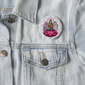 Goddess Lakshmi mandala Ronde Button 5,7 Cm (In situ)