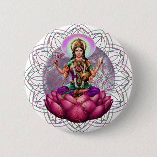 Goddess Lakshmi mandala Ronde Button 5,7 Cm