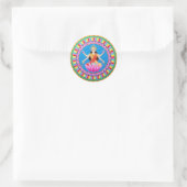 Goddess Lakshmi mandala Ronde Sticker (Tas)
