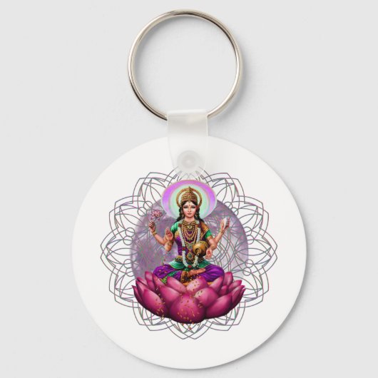 Goddess Lakshmi mandala Sleutelhanger (Voorkant)