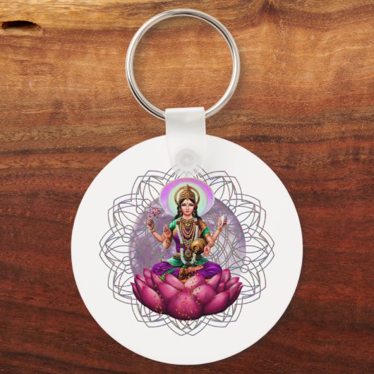 Goddess Lakshmi mandala Sleutelhanger (Voorkant)