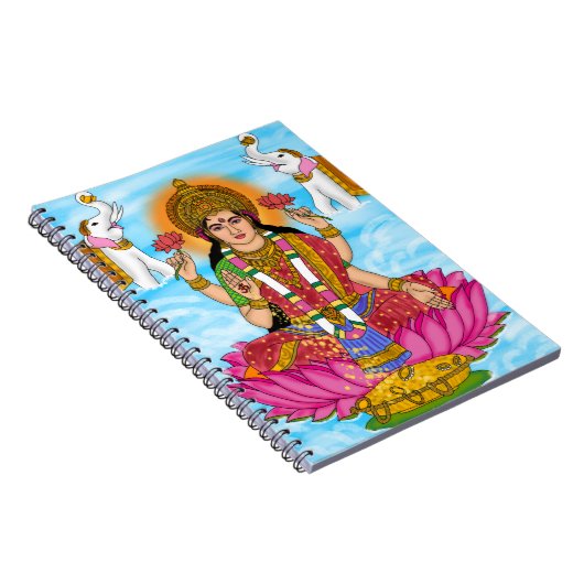 Goddess Lakshmi Notebook Notitieboek (Rechterzijde)