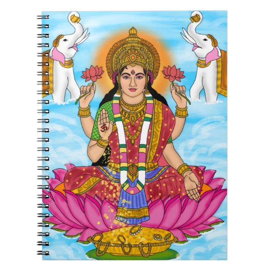 Goddess Lakshmi Notebook Notitieboek (Voorkant)