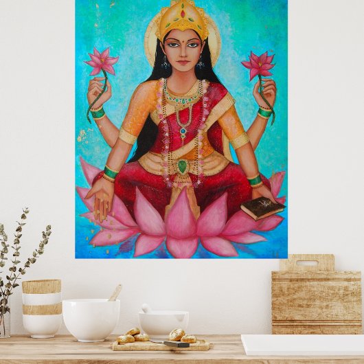 Goddess Lakshmi - Originele kunst van Dori Hartley Poster (Keuken)