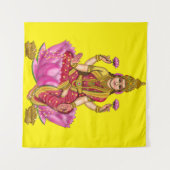 Goddess Lakshmi Poster Wandkleed (Voorkant (horizontaal))