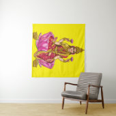 Goddess Lakshmi Poster Wandkleed (In Situ (horizontaal))