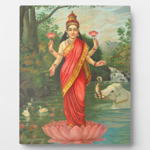Goddess Lakshmi - Raja Ravi Varma Fotoplaat
