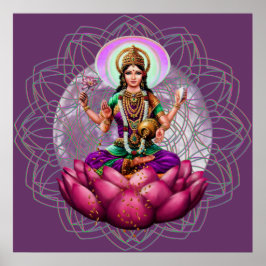 Goddess Lakshmi - rijkdom zegen mandala Poster