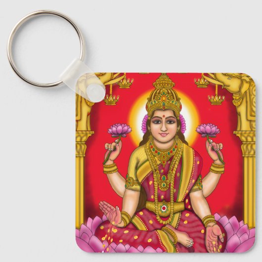 Goddess Lakshmi Sleutelhanger (Voorkant)