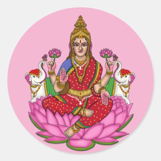 Goddess Lakshmi Sticker (Voorkant)