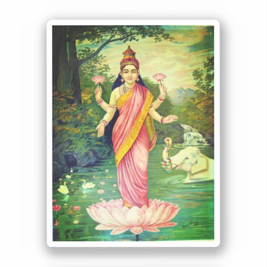 Goddess Lakshmi Sticker (Voorkant)