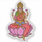 Goddess Lakshmi Sticker (Voorkant)