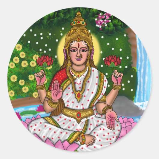 Goddess Lakshmi Sticker (Voorkant)