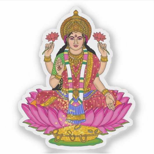 Goddess Lakshmi Sticker Pack (Voorkant)