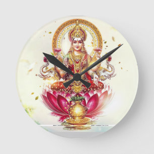 GODDESS LAKSHMI WALL CLOCK RONDE KLOK