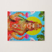 Goddess Lakshmi White Elephants Diwali Painting Legpuzzel (Horizontaal)