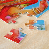 Goddess Lakshmi White Elephants Diwali Painting Legpuzzel (Zijkant)