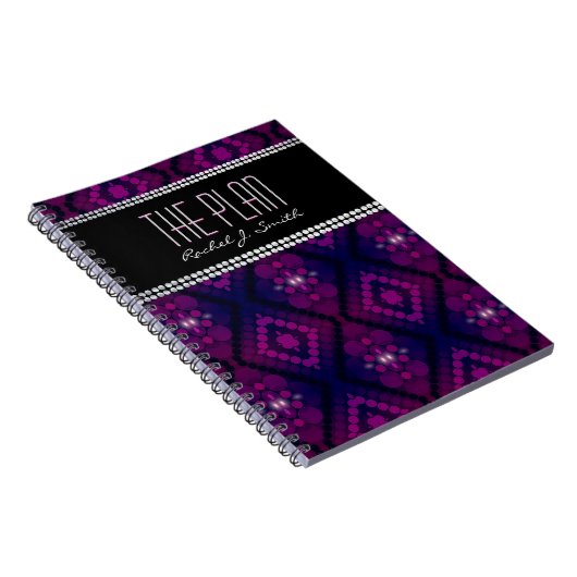 Goddess Lights Paars Pattern Custom Notitieboek (Rechterzijde)