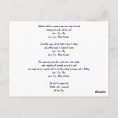 GODDESS MA KALI BEAUTIFUME POEM BRIEFKAART (Achterkant)