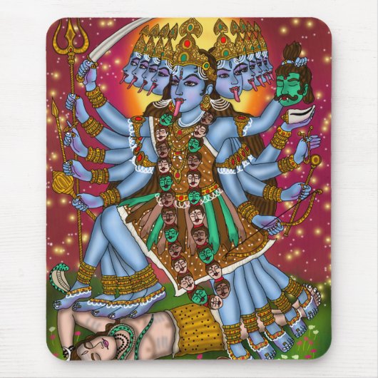 goddess Mahakali Mouse Pad Muismat (Voorkant)