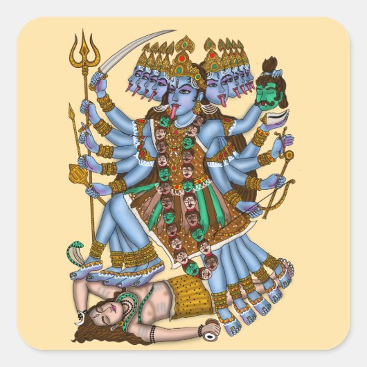 Goddess Mahakali Sticker (Voorkant)