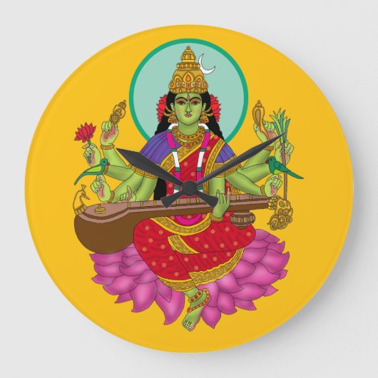 Goddess Matangi Clock Grote Klok (Voorkant)