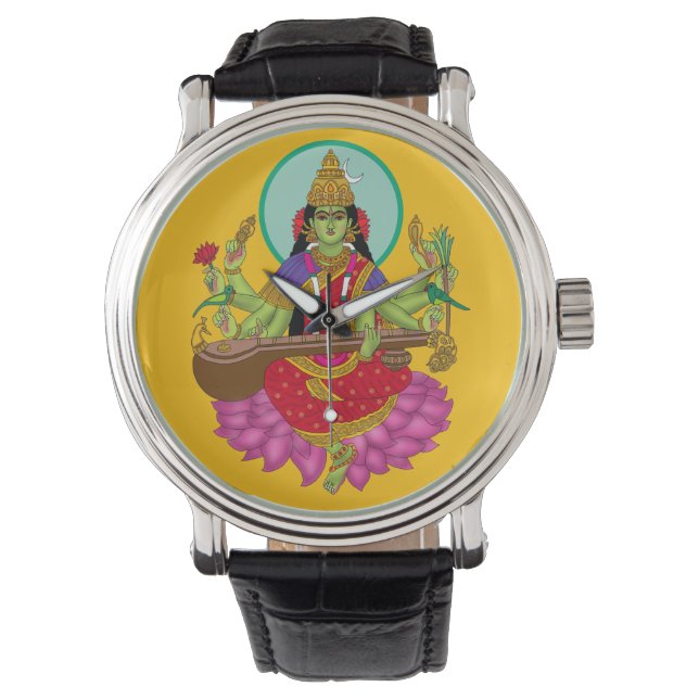 Goddess Matangi Clock Horloge (Voorkant)