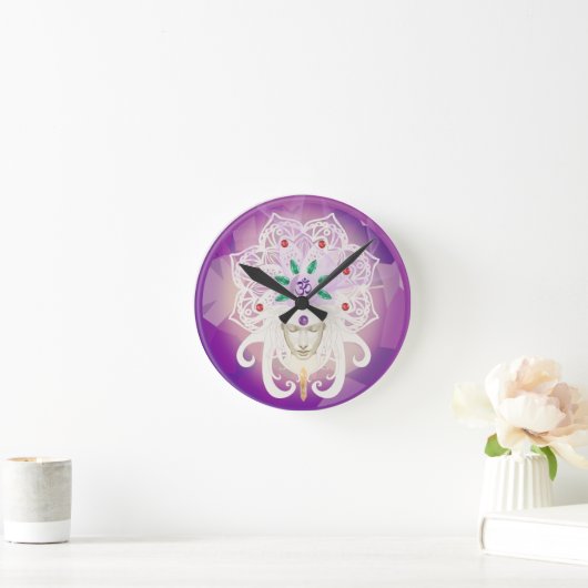 Goddess Meditation Wall Clock Ronde Klok (Huis)