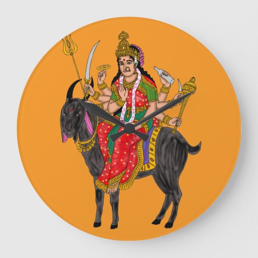 Goddess Meldi Wall Clock Grote Klok (Voorkant)